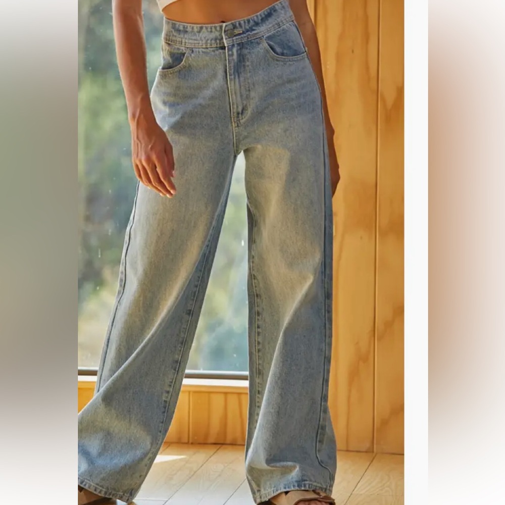 “By together” nonchalant wide leg jeans